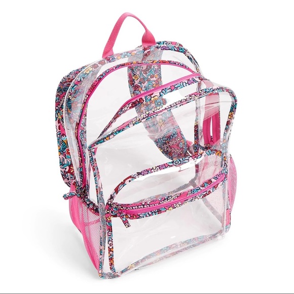 Vera Bradley Clear Clearly Colorful Large Backpack Kaleidoscope - Picture 7 of 13